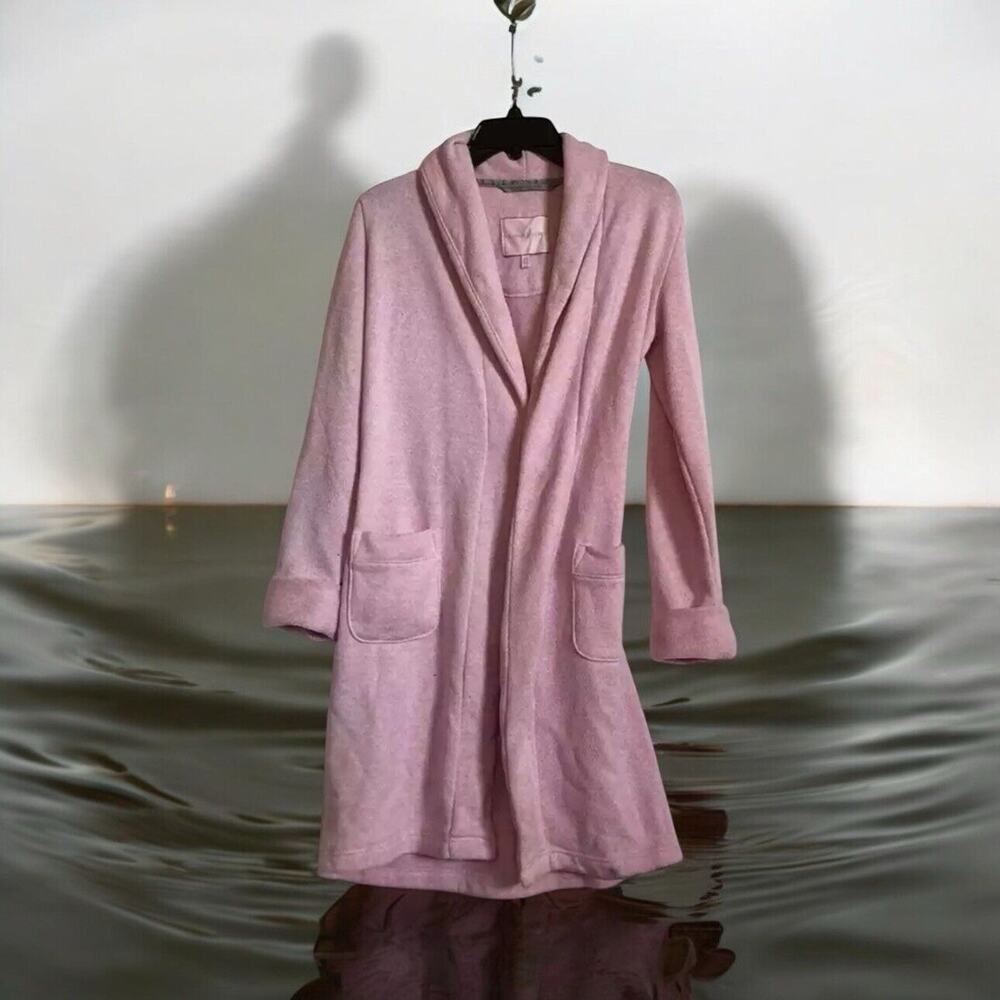 Victoria’s‎ Secret light pink knit fleece robe Women’s Size S Small